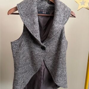 Test Elegant Gray Boiled Wool Vest